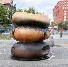 Life size food model Bagel staute for outdoor decoration